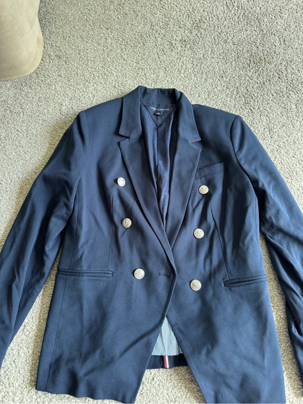 Tommy Hilfiger Navy Double-Breasted Blazer